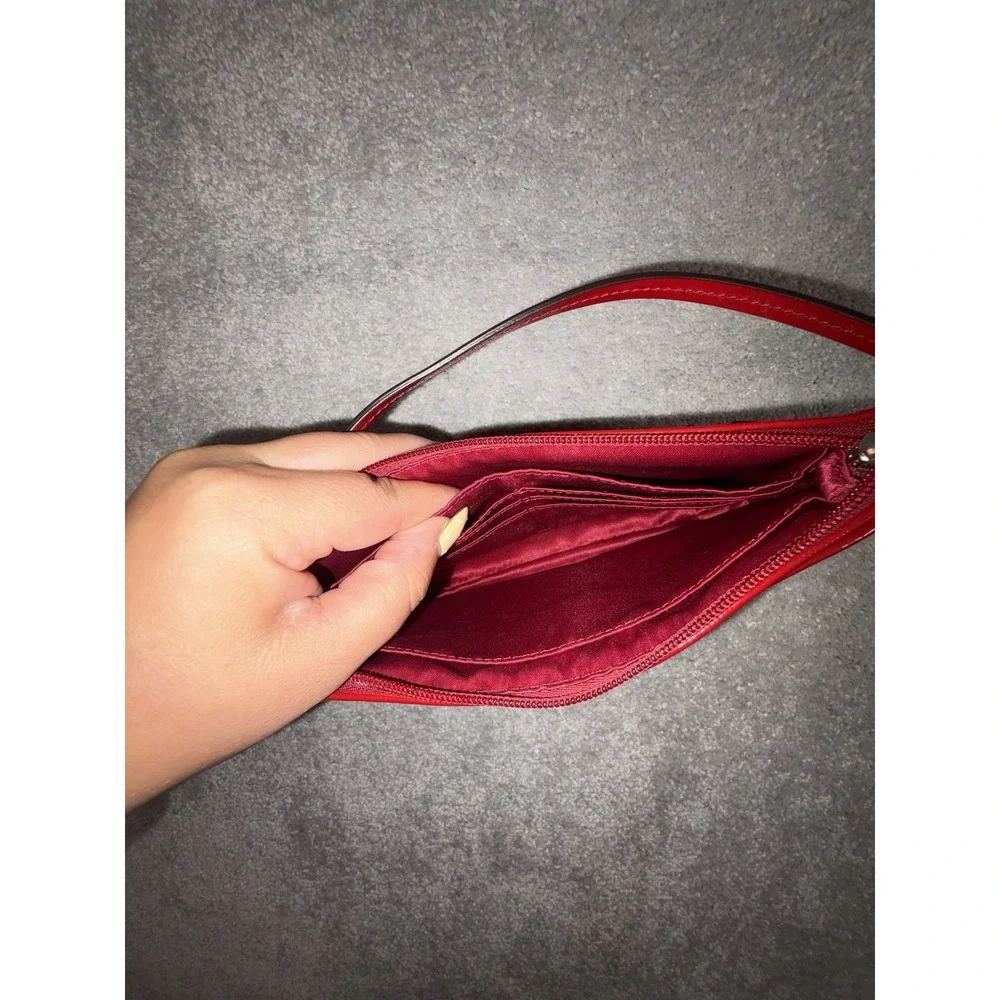 coach red patent leather wriset y2k signature c design